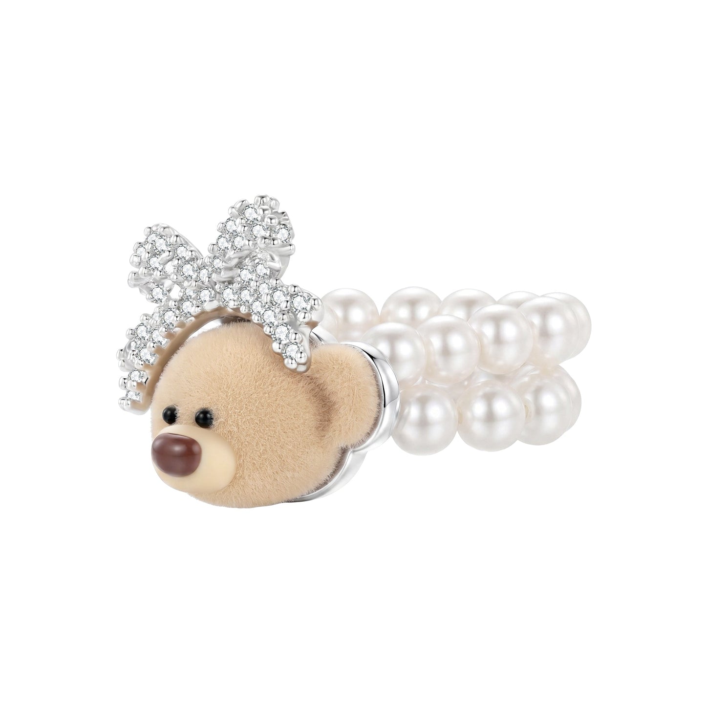 13DE MARZO Bow Bear Elastic Ring
