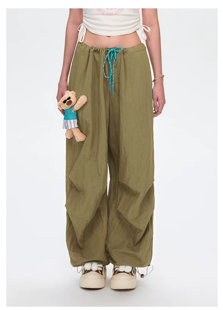 13DE MARZO Wide Cargo Trousers Green