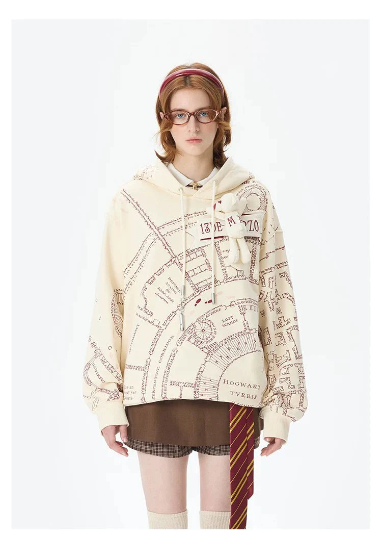Harry Potter × 13DE MARZO The Marauder's Map Hoodie