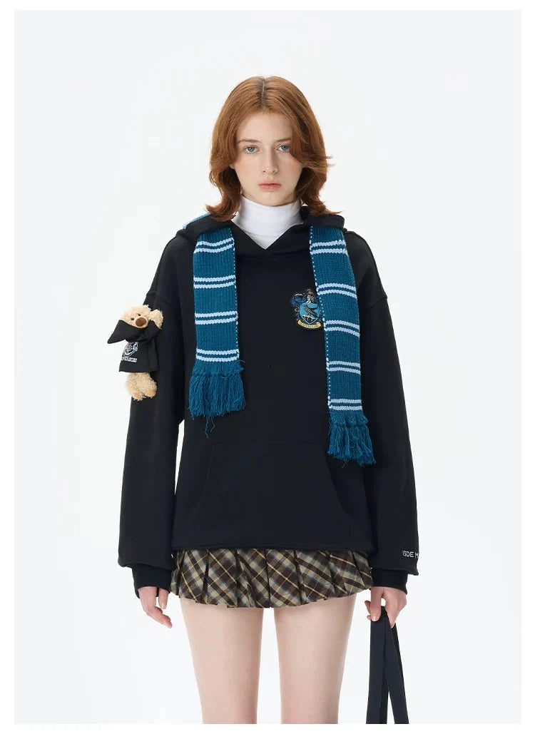 Harry Potter × 13DE MARZO Hogwarts Four Houses Bear Scarf Sweater