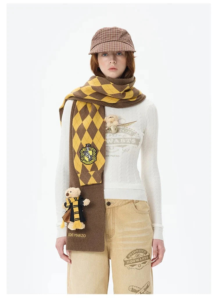 Harry Potter × 13DE MARZO Hogwarts Four Houses Bear Scarf