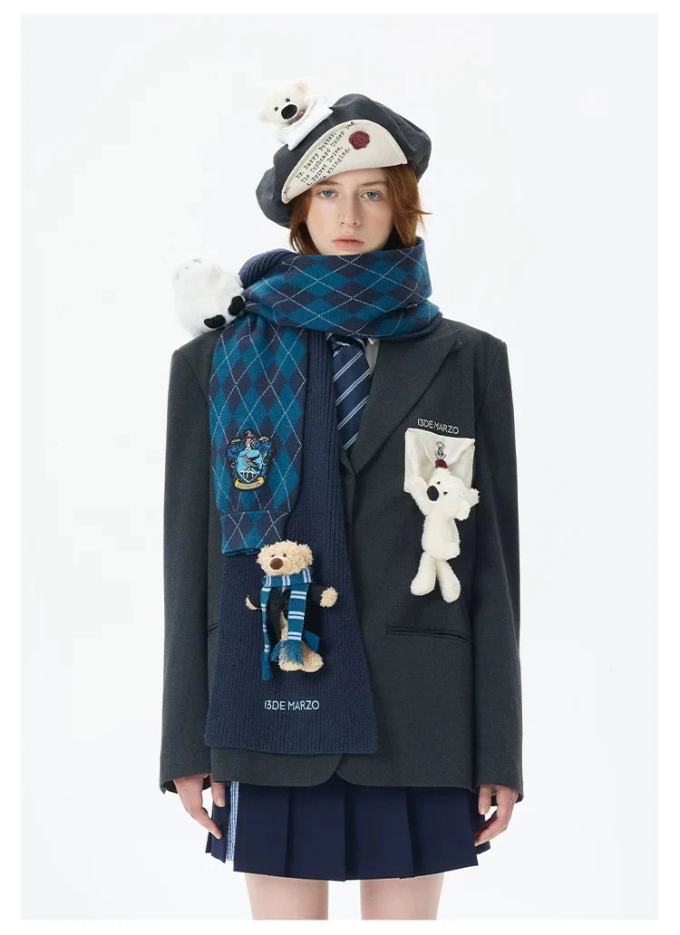 Harry Potter × 13DE MARZO Hogwarts Four Houses Bear Scarf