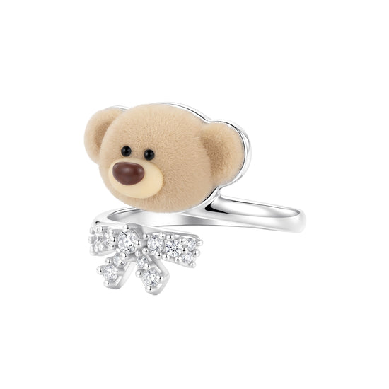 13DE MARZO Mini Bear Bow Tie Ring