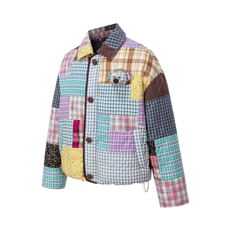 13DE MAROZ Plaid Patch Down Jacket