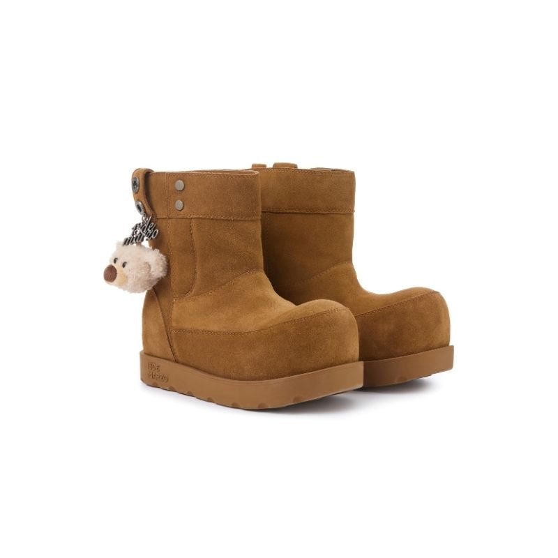 13DE MARZO Logo Snow Boots Khaki