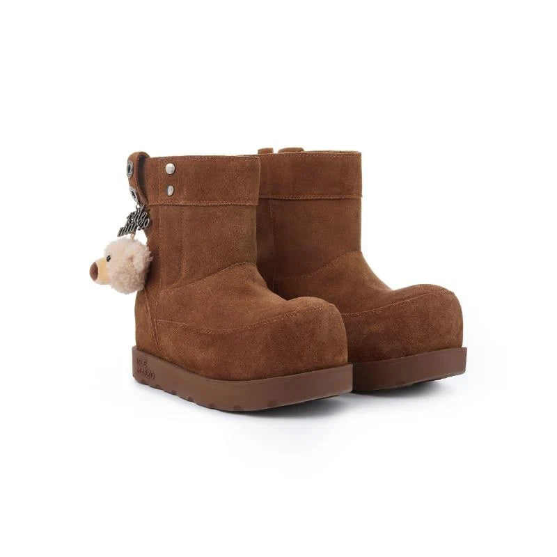 13DE MARZO Logo Snow Boots Brown