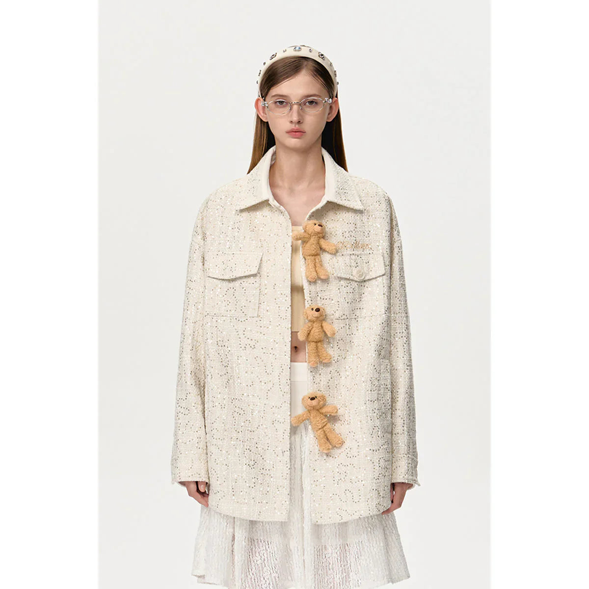 13DE MARZO DOOZOO SHINING TWEED SHIRT