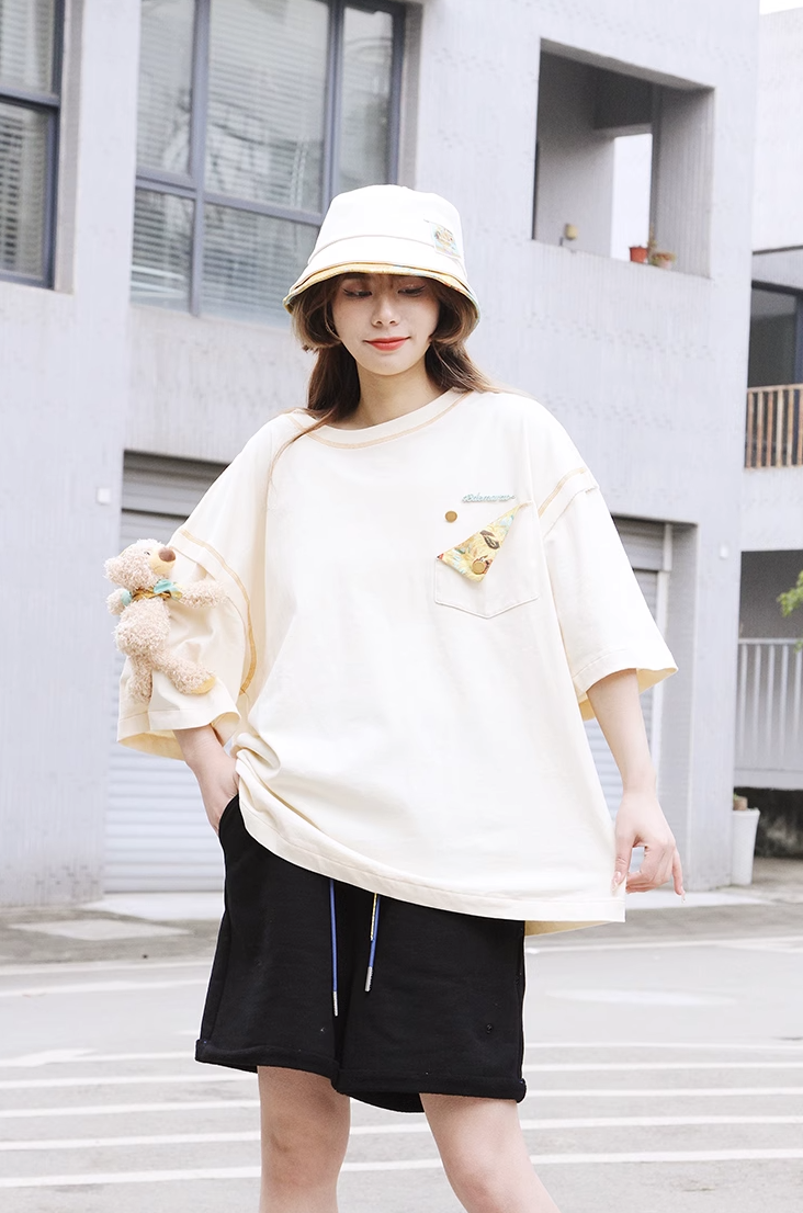 13 DE MARZO SHOULDER PALDA BEAR VAN GOGH SUNFLOWERS T-SHIRT
