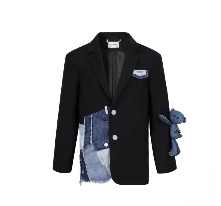 13DE MARZO MULTI-DENIM DENIM POCKETS PATCH  SUIT
