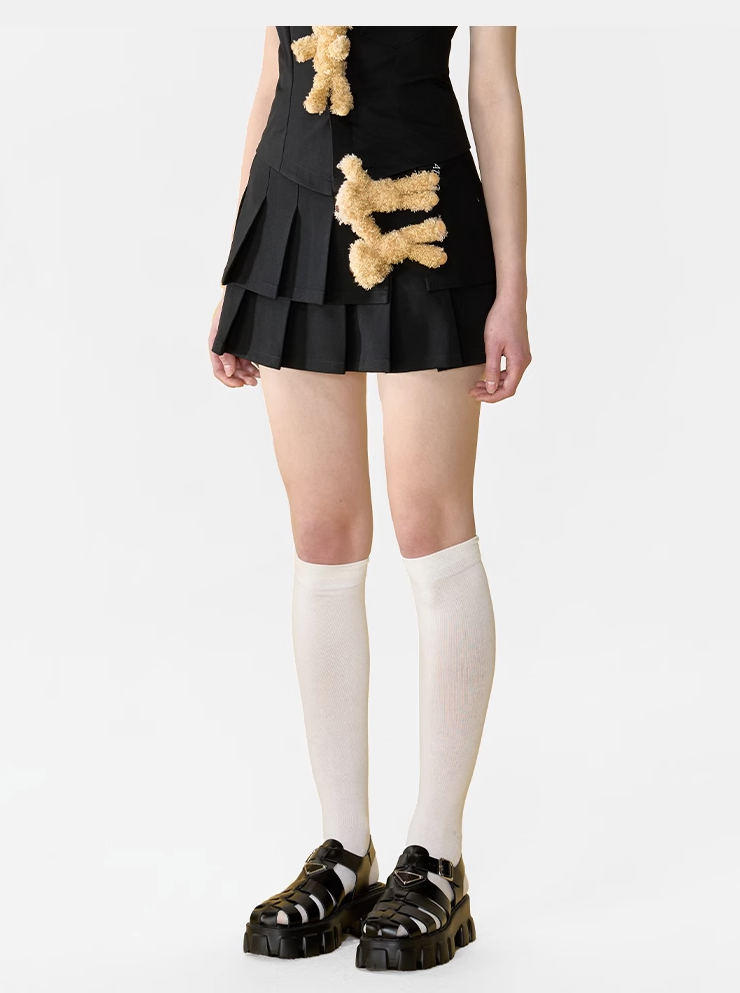 13 DE MARZO THREE-DIMENSIONAL DOLL SUIT SHORT SKIRT