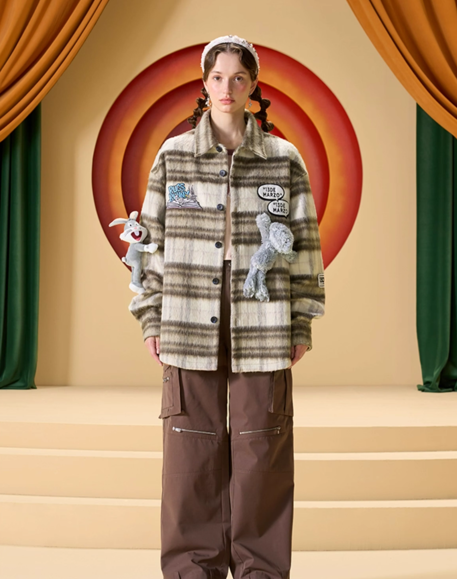13 DE MARZO BUGS BUNNY'S PLAID SHIRT JACKET