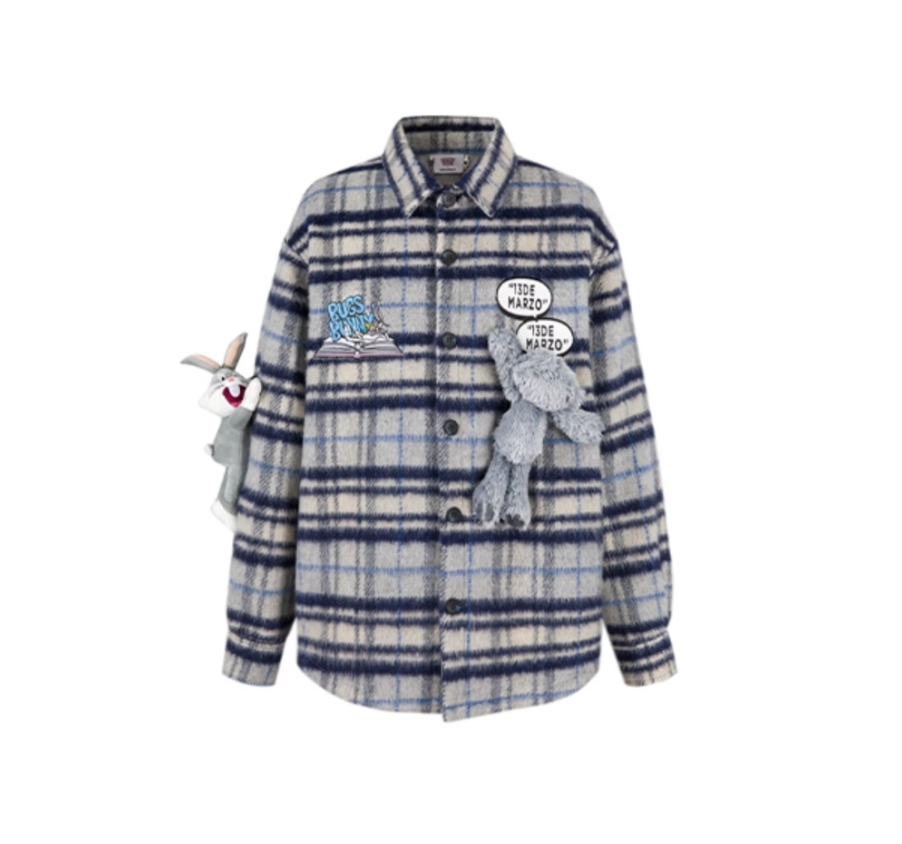 13 DE MARZO BUGS BUNNY'S PLAID SHIRT JACKET