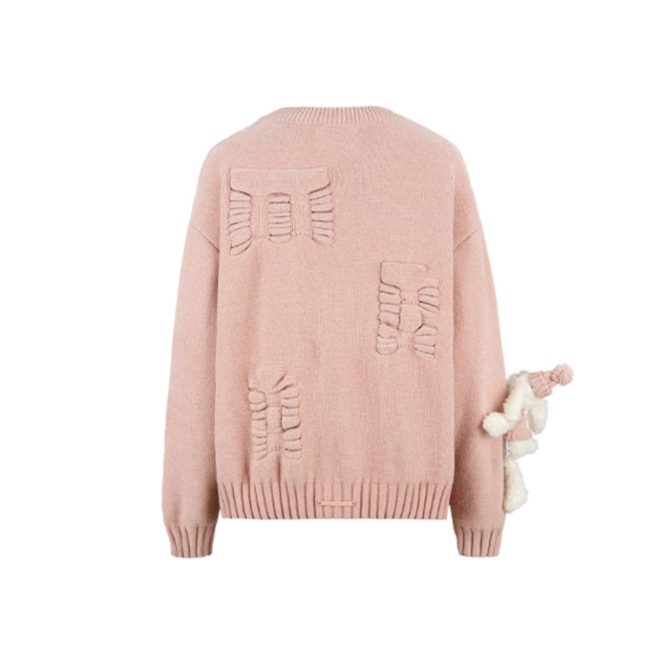 13 DE MARZO DOLL JACQUARD KNIT CARDIGAN