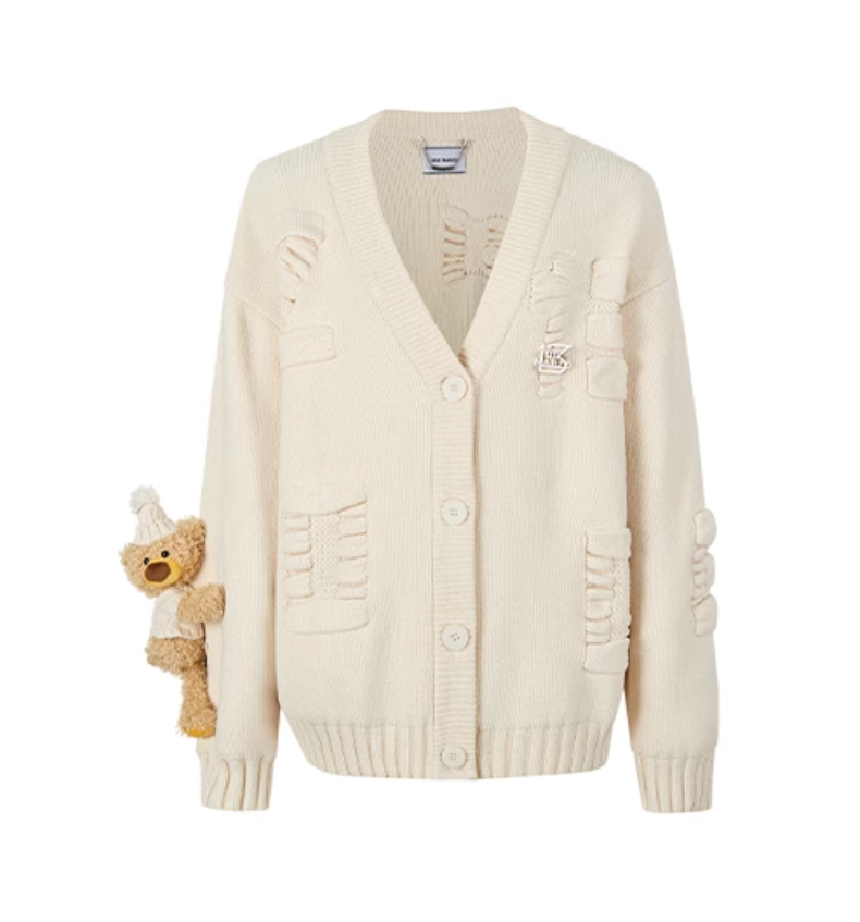 13 DE MARZO DOLL JACQUARD KNIT CARDIGAN