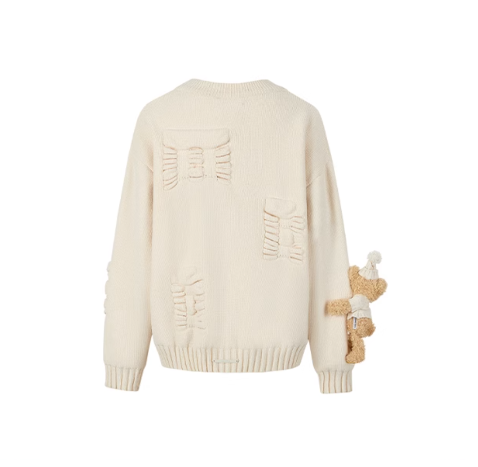 13 DE MARZO DOLL JACQUARD KNIT CARDIGAN