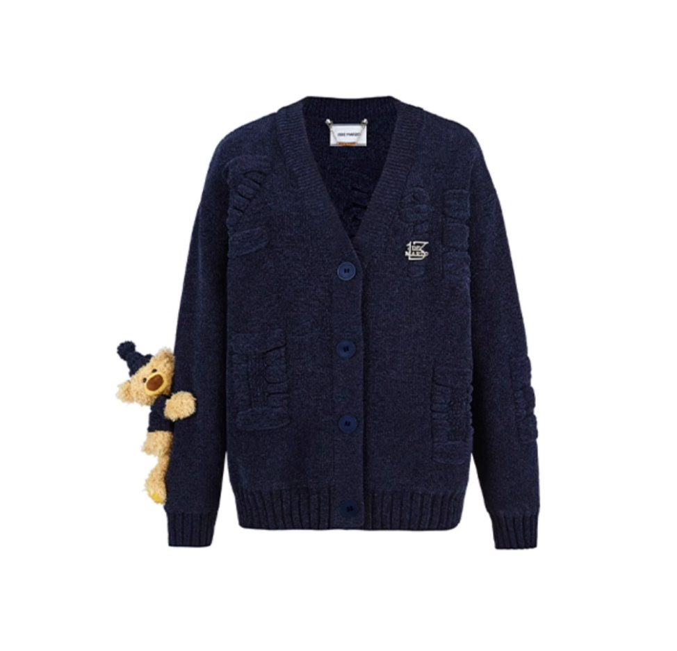 13 DE MARZO DOLL JACQUARD KNIT CARDIGAN