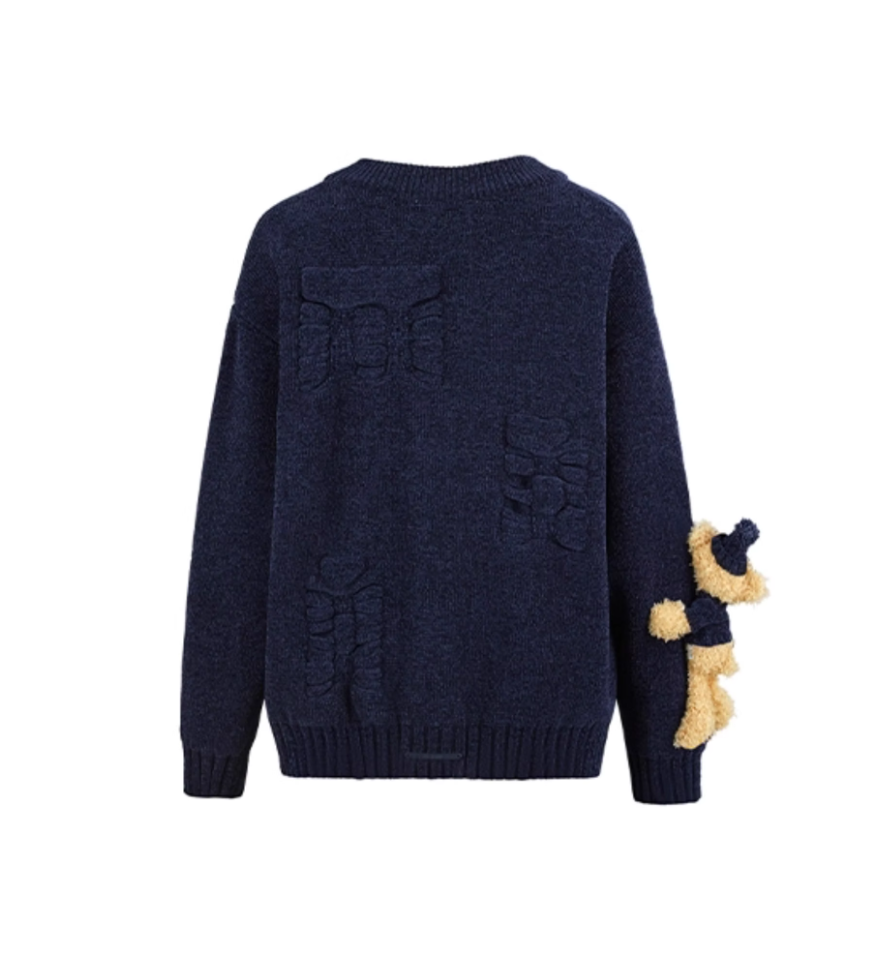 13 DE MARZO DOLL JACQUARD KNIT CARDIGAN