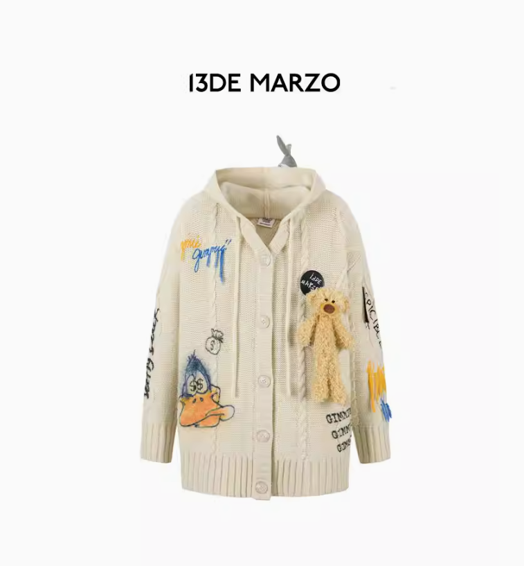 13 DE MARZO LOONEY TUNES SERIES WOOL CARDIGAN