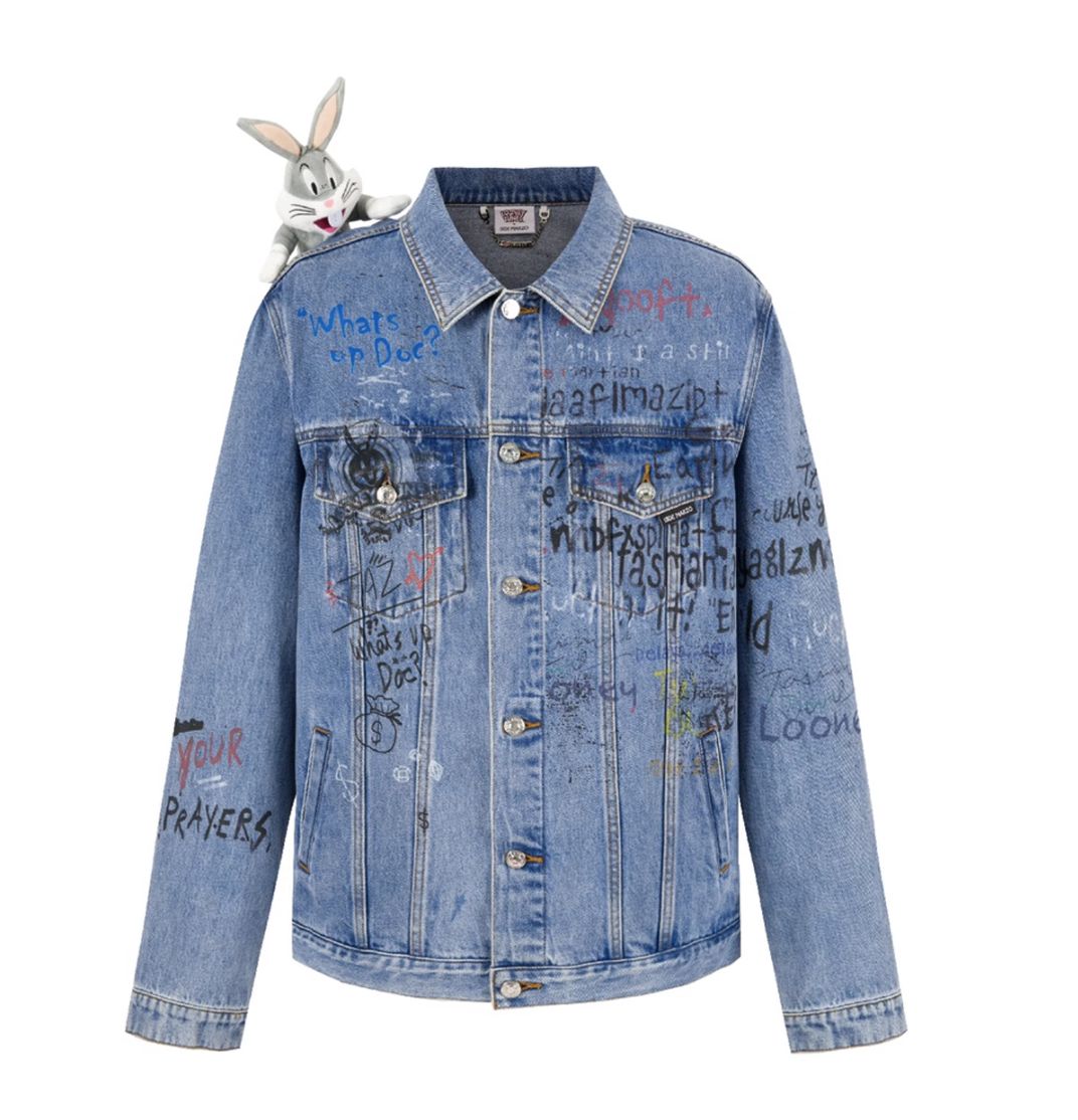 13 DE MARZO BUG BUNNY GRAFFITI DENIM JACKET