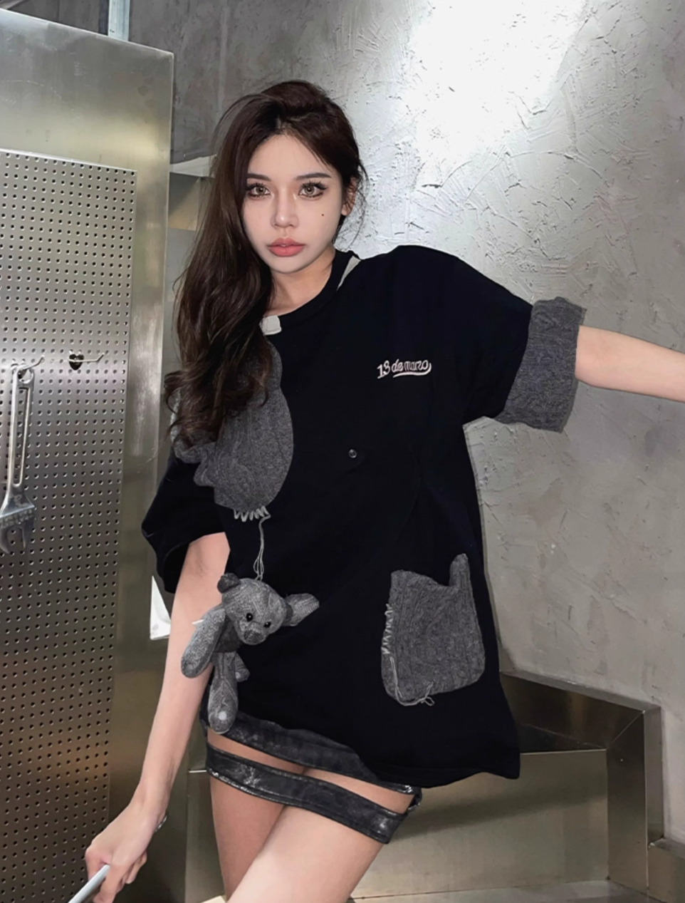 13 DE MARZO PATCHWORK CASUAL T-SHIRT