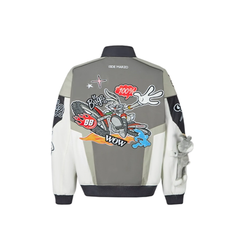 13 DE MARZO LOONEY TUNES BIKER SUIT THICKENED JACKET