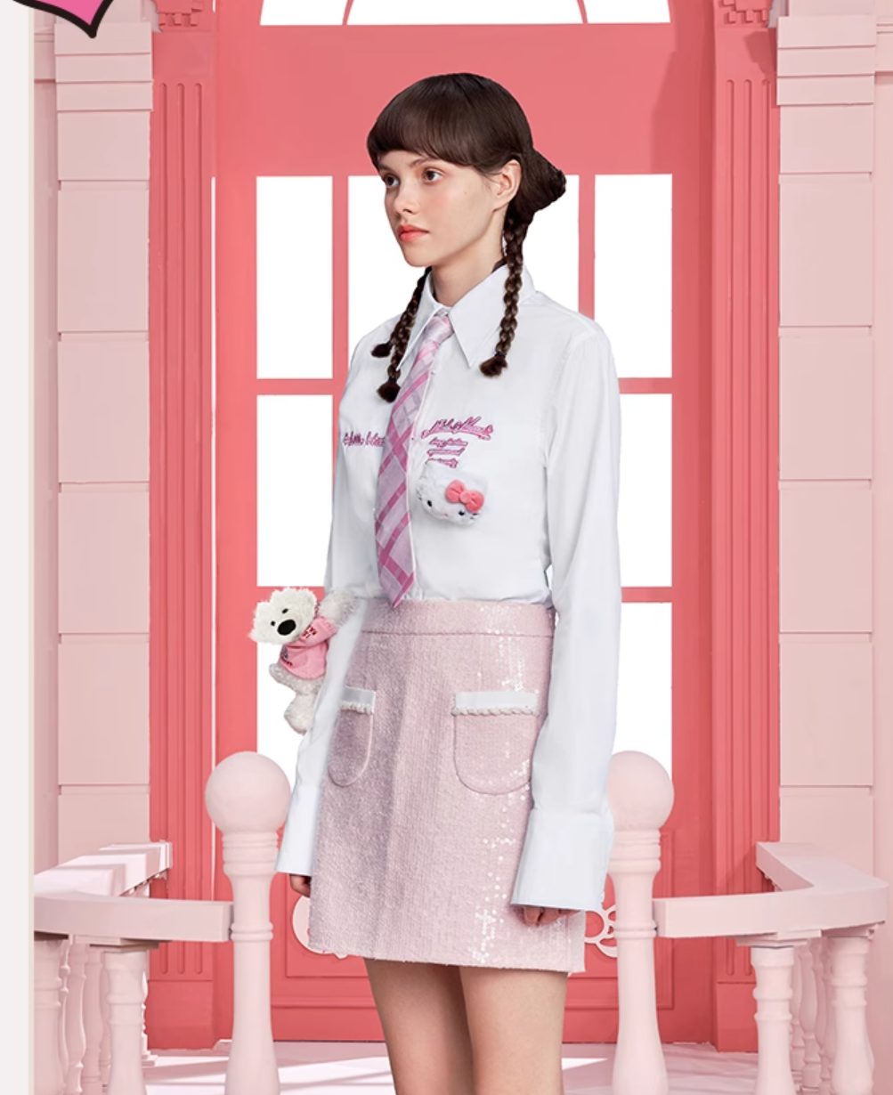 13 DE MARZO HELLO KITTY BEAR TIE SHIRT