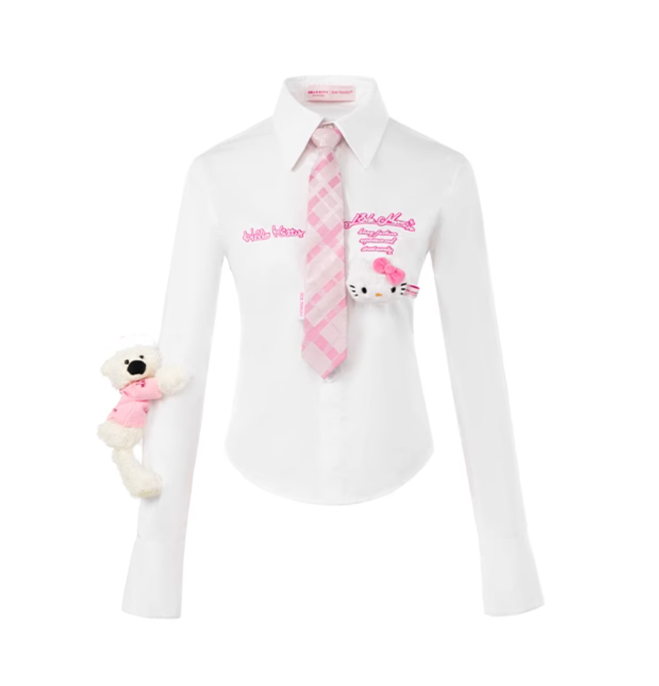 13 DE MARZO HELLO KITTY BEAR TIE SHIRT