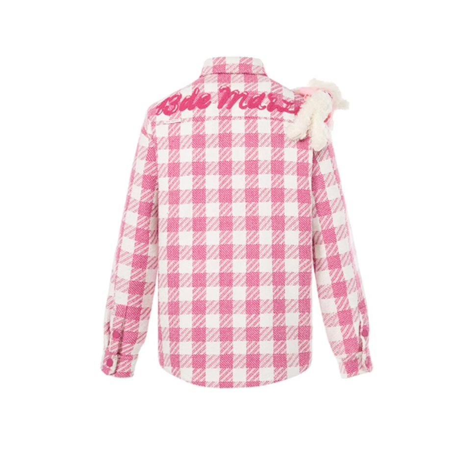 13 DE MARZO HELLO KITTY BEAR PLAID SHIRT