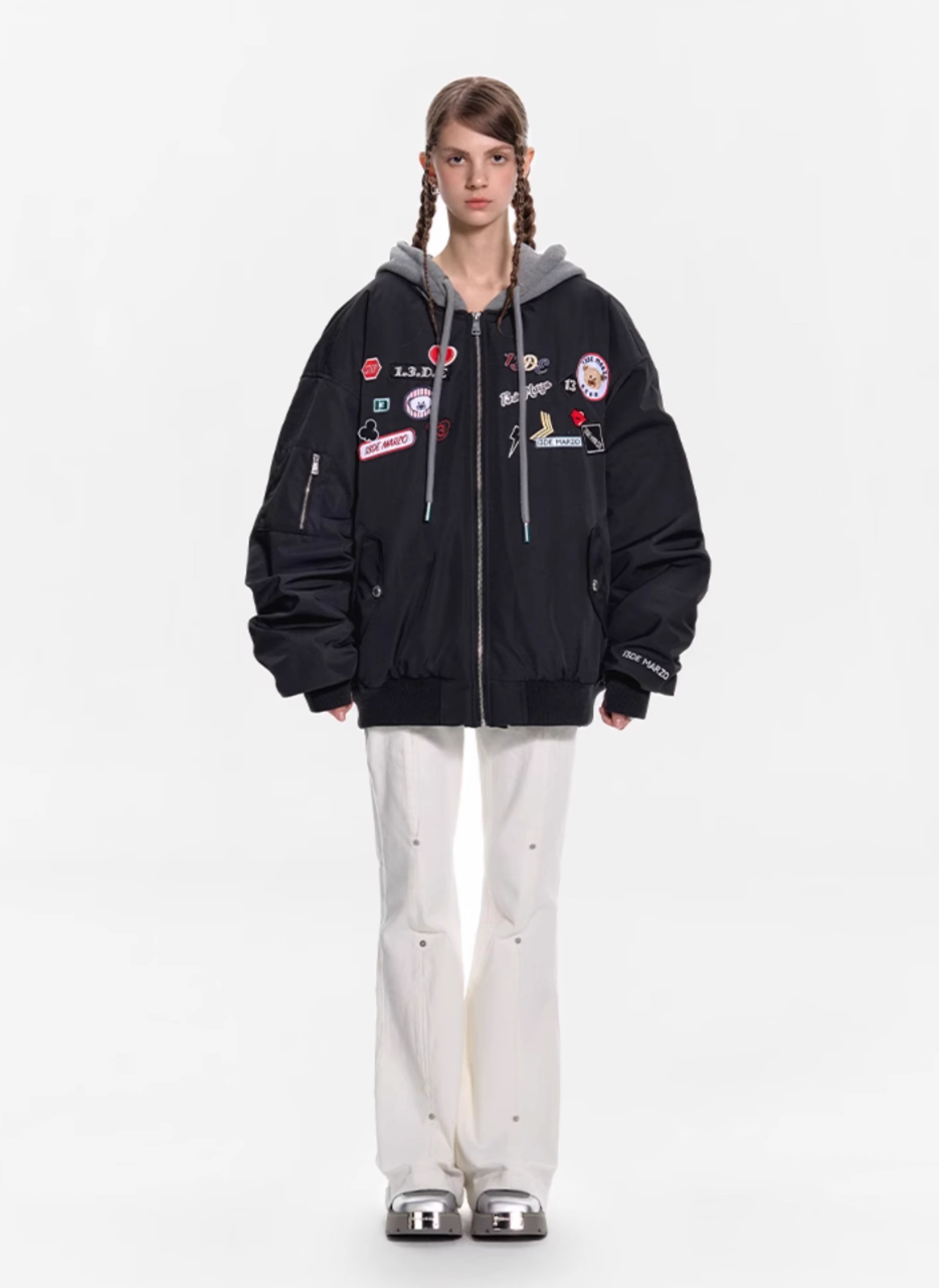 13 DE MARZO BADGES MA-1 JACKET