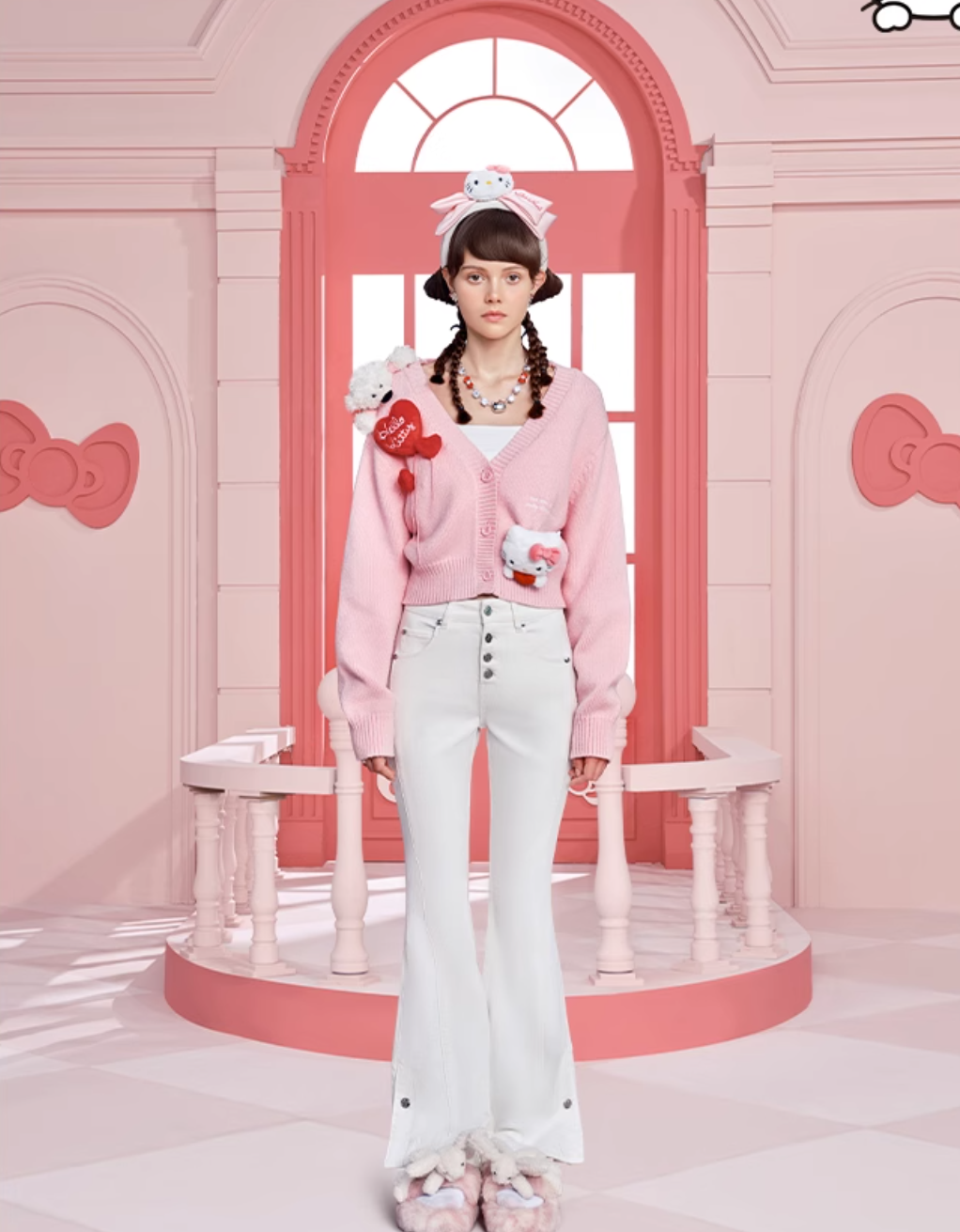 13 DE MARZO HELLO KITTY BEAR SWEATER CARDIGAN
