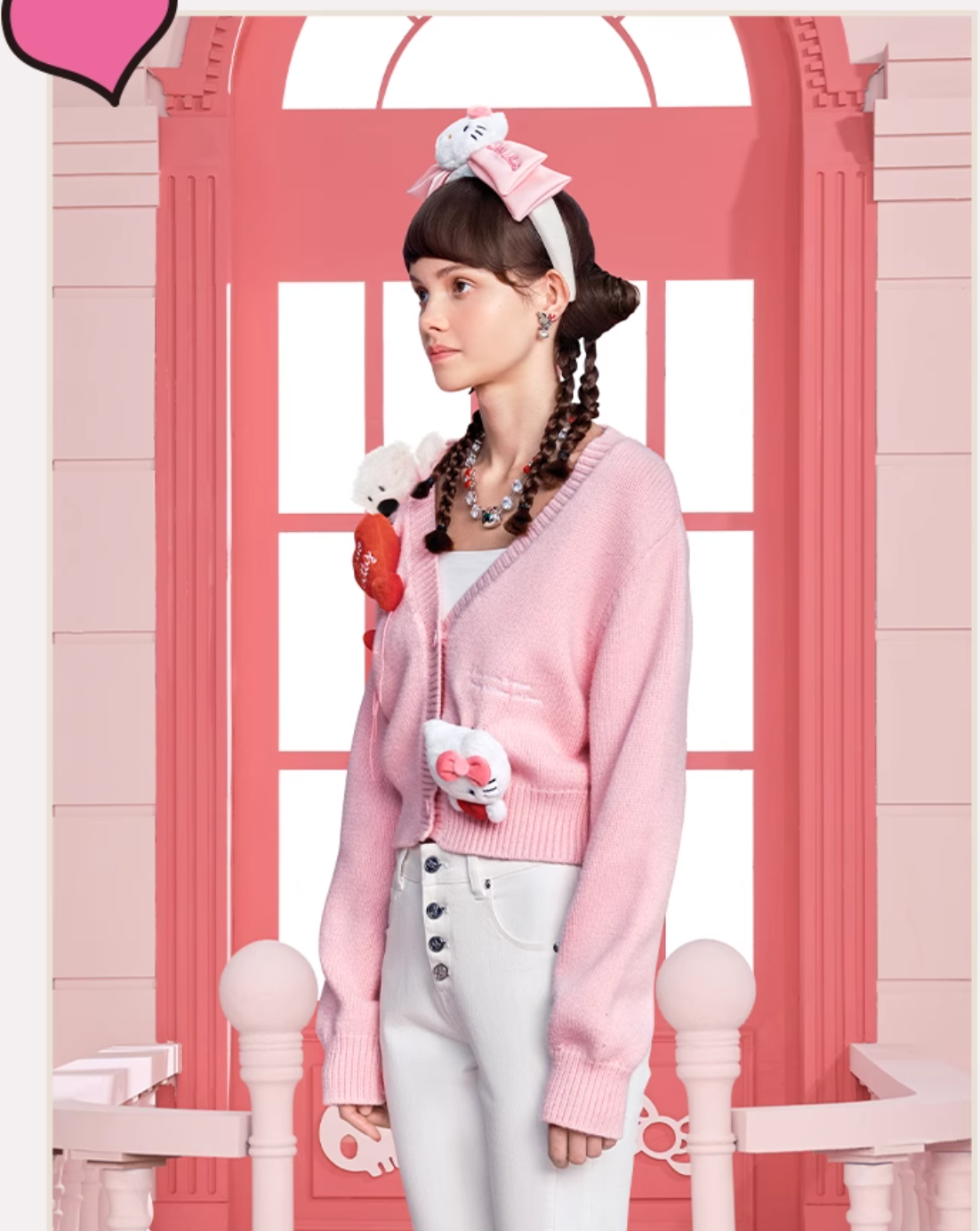 13 DE MARZO HELLO KITTY BEAR SWEATER CARDIGAN