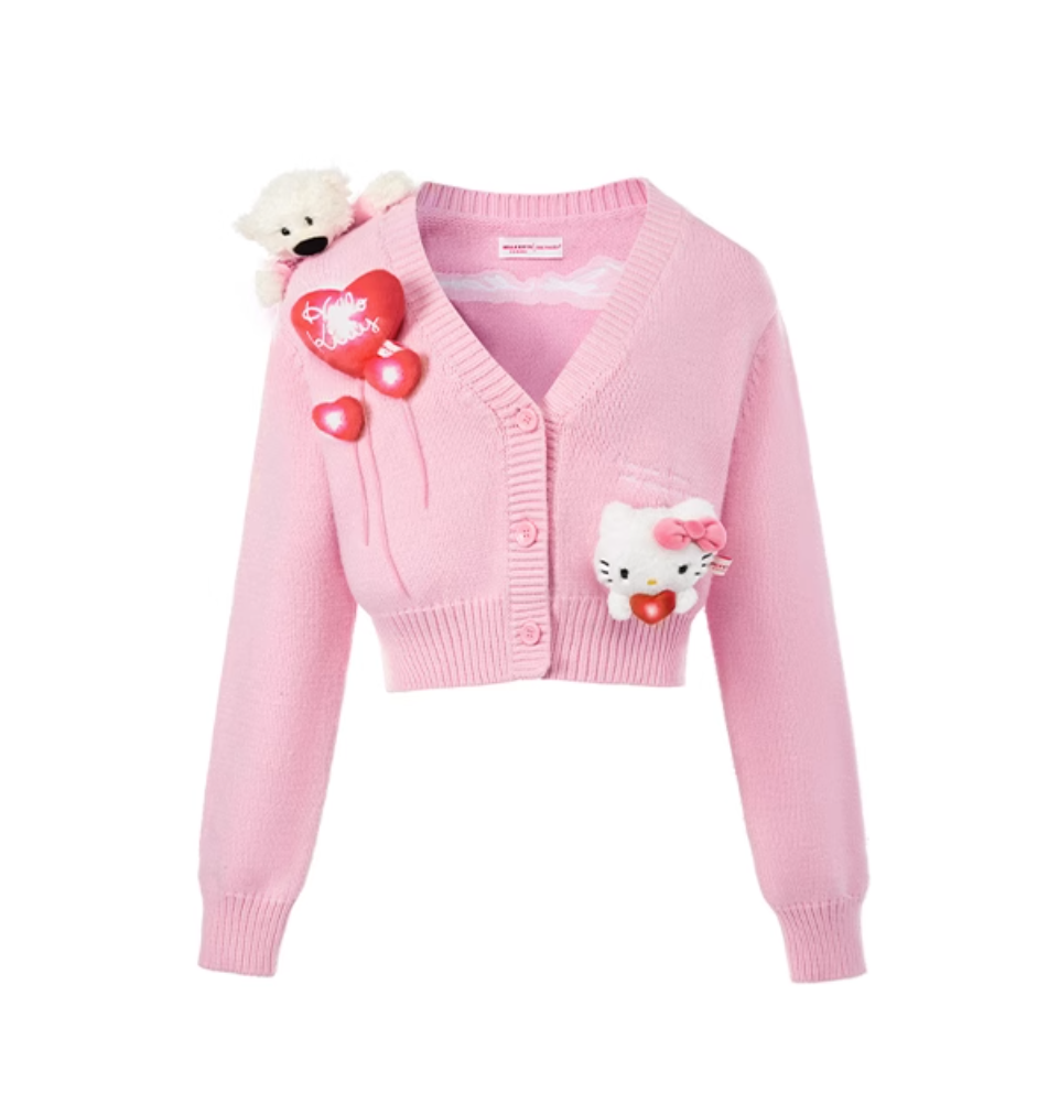 13 DE MARZO HELLO KITTY BEAR SWEATER CARDIGAN
