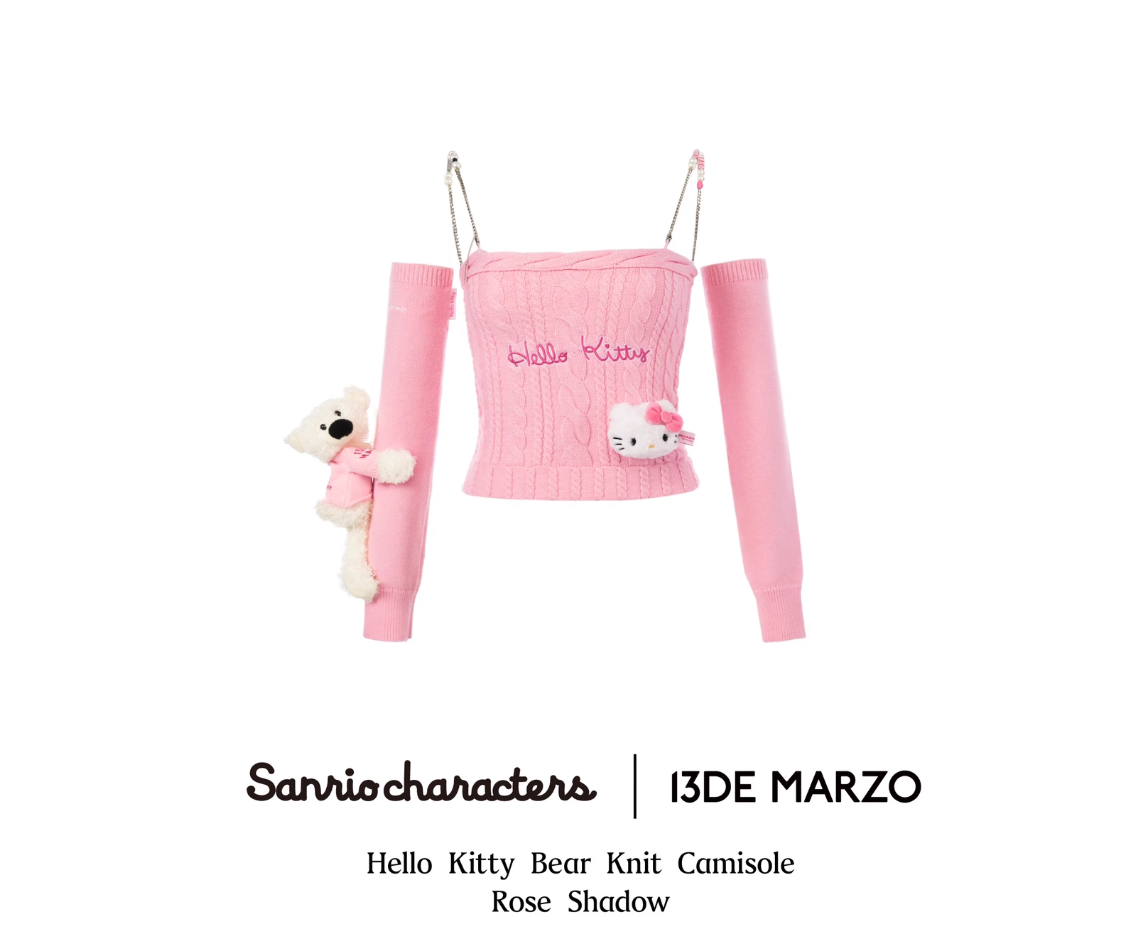 13 DE MARZO HELLO KITTY  THREE-DIMENSIONAL DOLL DETACHABLE KNIT STRAP