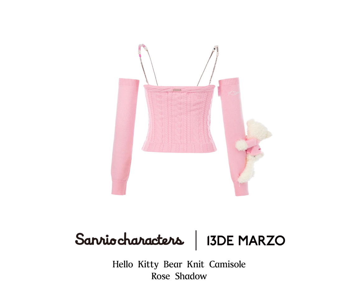 13 DE MARZO HELLO KITTY  THREE-DIMENSIONAL DOLL DETACHABLE KNIT STRAP