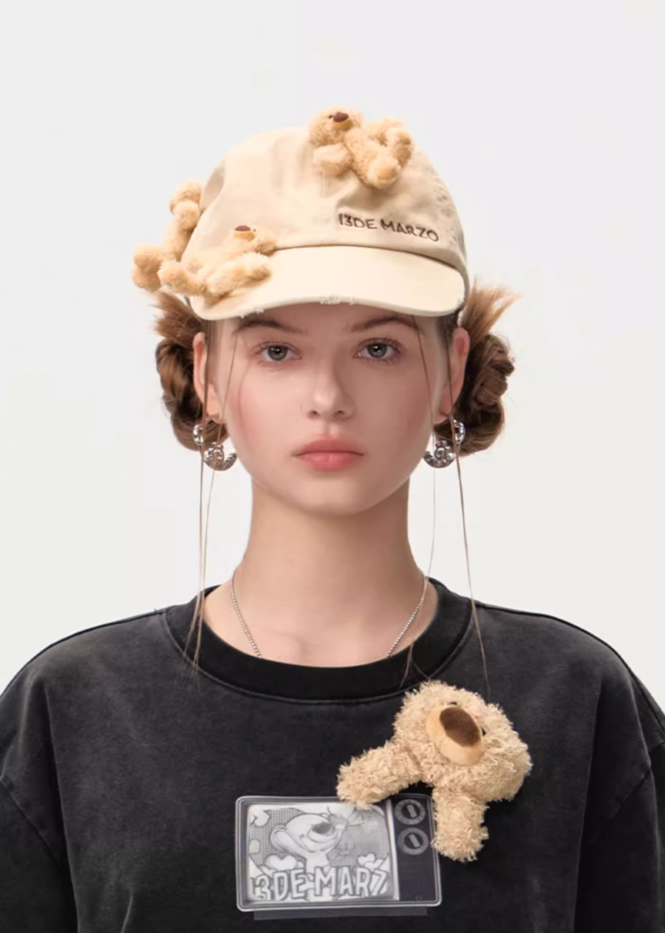 13 DE MARZO Multi Bear Denim Cap