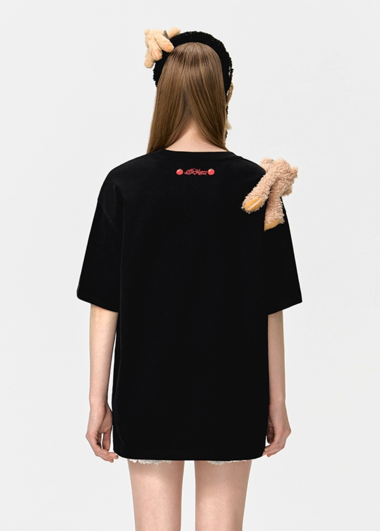 13DE MARZO Bear Hamburger Ingredient T-shirt