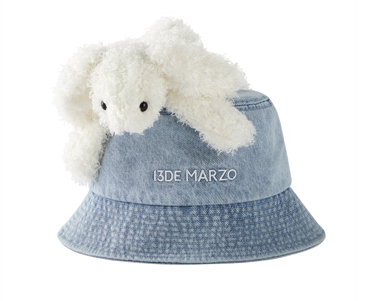 13DE MARZO Doozoo Washed Denim Bucket Hat BLUE