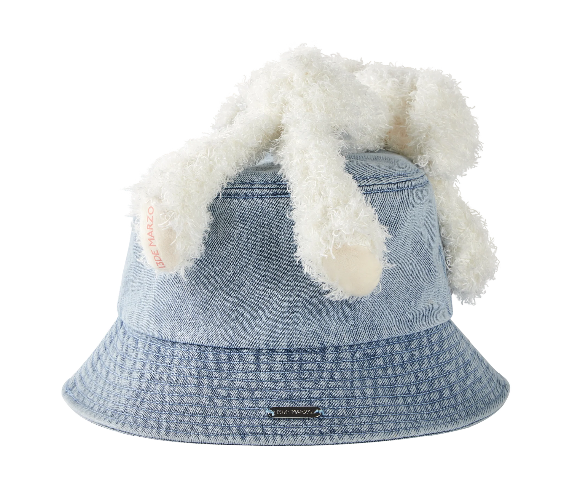 13DE MARZO Doozoo Washed Denim Bucket Hat BLUE