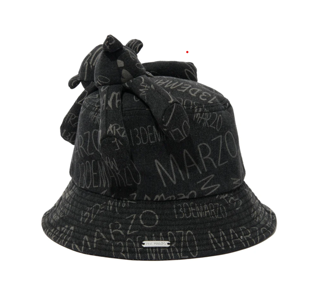 13DE MARZO Graffiti Logo Denim Bucket Hat