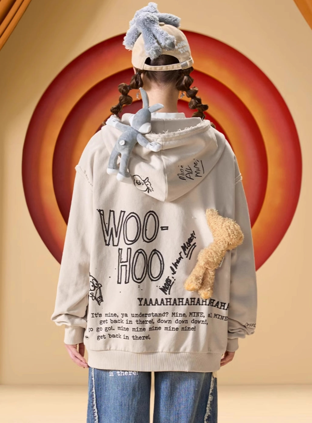13DE MARZO DAFFY DUCK SKETCH ZIP HOODIE