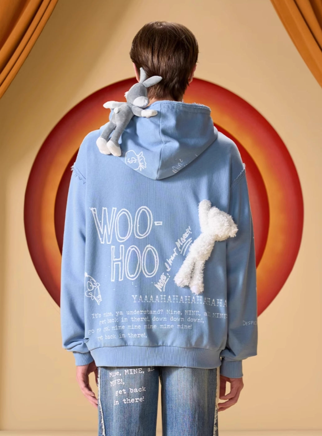13DE MARZO DAFFY DUCK SKETCH ZIP HOODIE