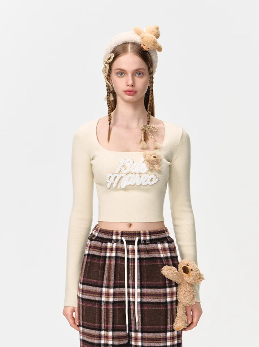 13DE MARZO SEQUIN LOGO TIGHT TOP
