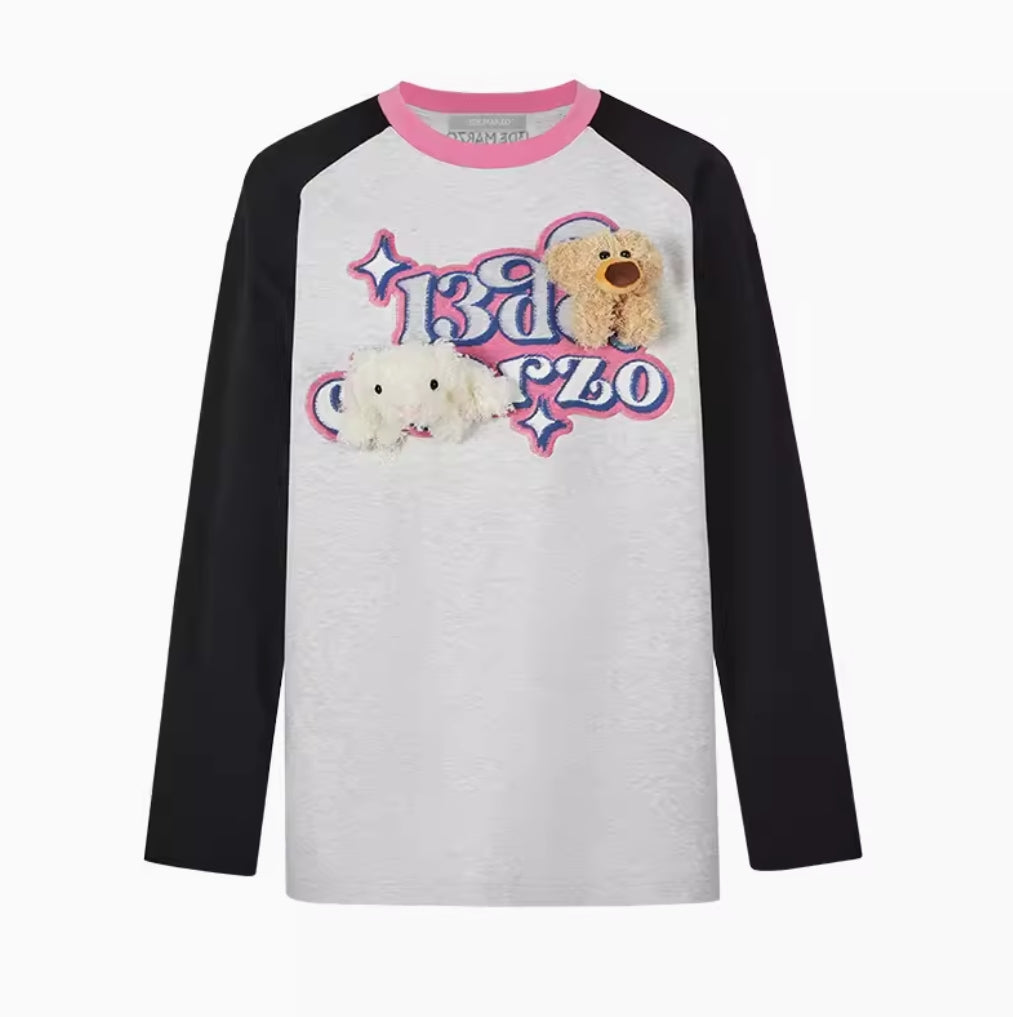 13DE MARZO LONG-SLEEVED SHOULDER PRINT