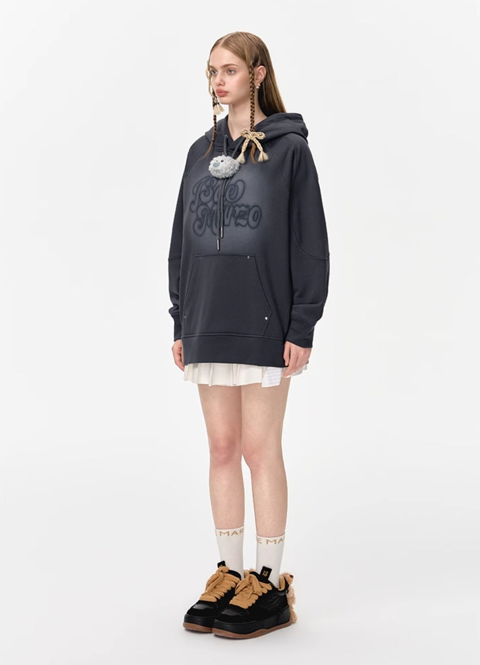 13DE MARZO BEAR SPOTLIGHT LOGO HOODIE