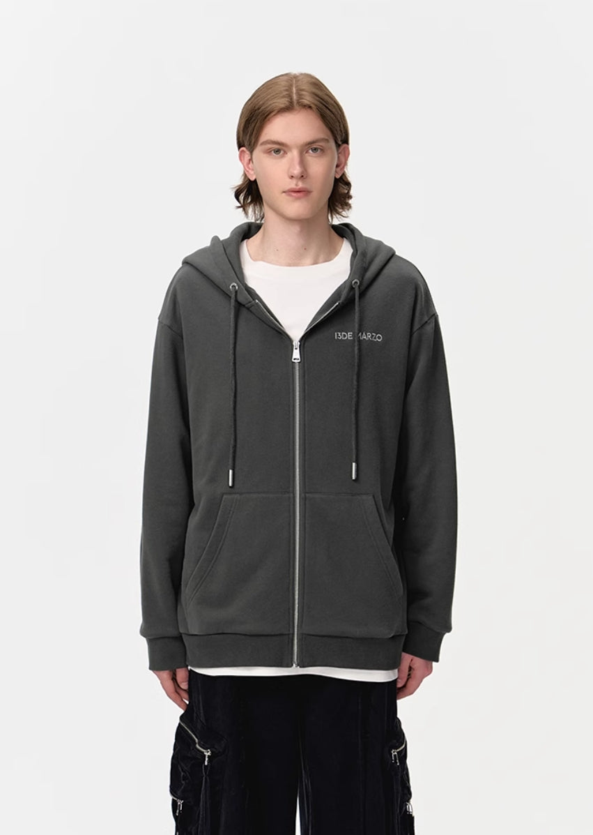 13DE MARZO DOOZOO LOGO ZIP HOODIE