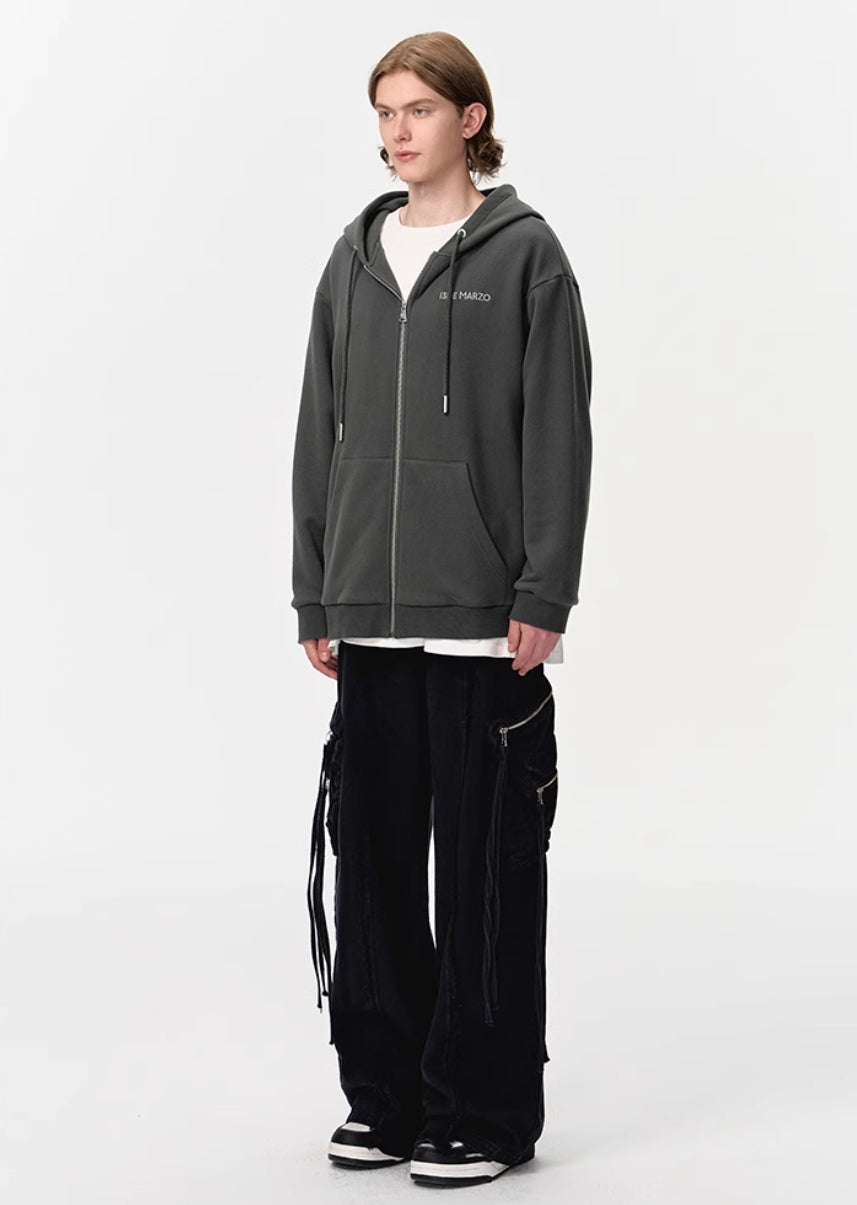 13DE MARZO DOOZOO LOGO ZIP HOODIE