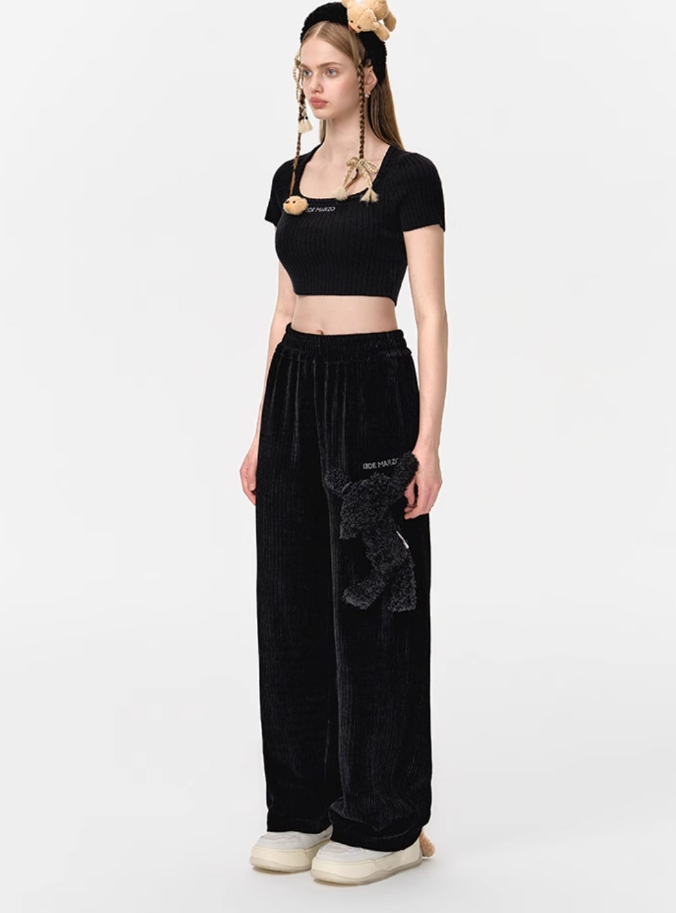 13DE MARZO BEAR CORDUROY SWEATPANTS