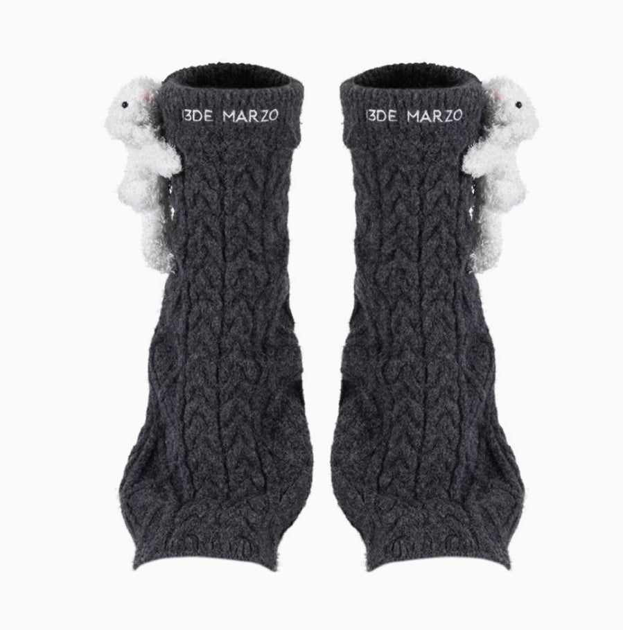 13DE MARZO MIDTUBE SOCKS WITH BALL AND LACE THREE-DIMENSIONAL DOLL SOCKS