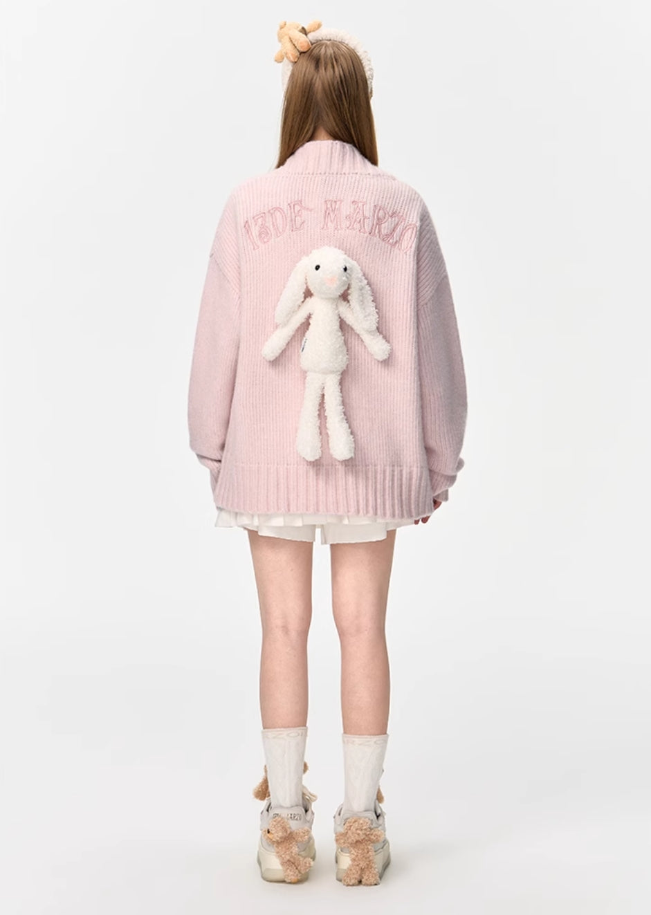 13 DE MARZO V-NECK EMBROIDERED CARDIGAN