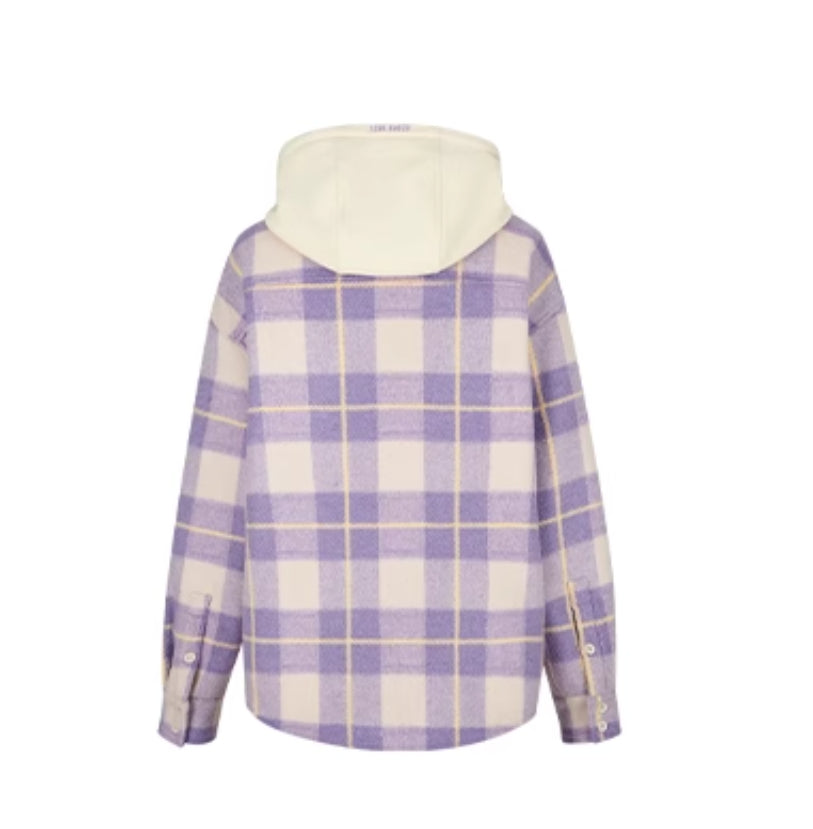 13DE MARZO PLAID WOOL SHIRT JACKET